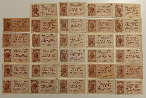 Lotto pezzi lira - 29,