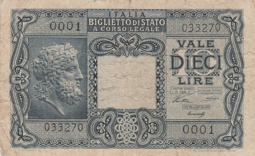 Italy biglietto stato 10 - di, stato,