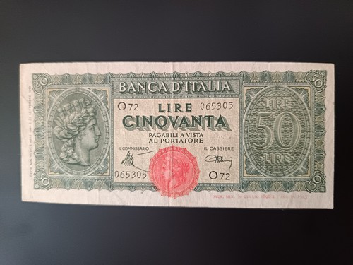 Banconota italia turrita - italia, 50