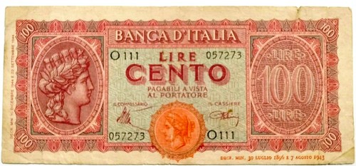 Luogotenenza 100 lire 1944 - luogotenenza,