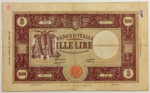1000 lire 1944 bb - lire, 06/03/1944