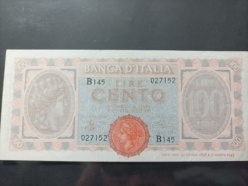 100 lire turrita 1944 - 100,