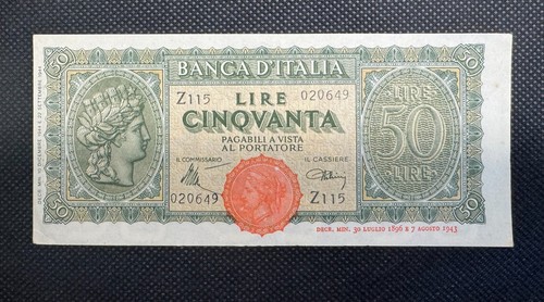 Banconota lire 1944 - lire,