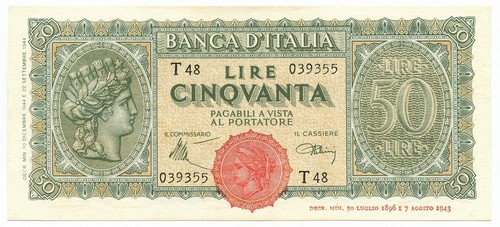 Lire italia turrita - italia, testina