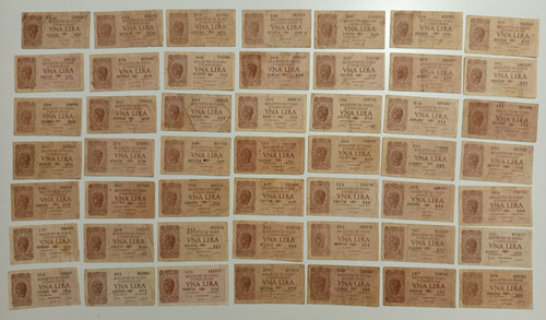 Lotto pezzi lira lire - 49, da