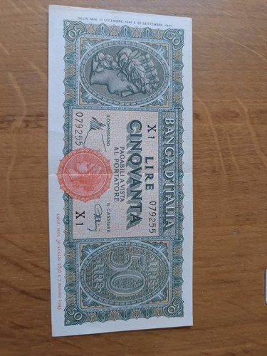 Banconota lire 1944 - lire,
