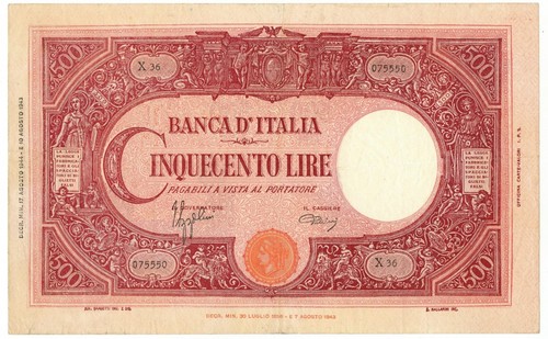 500 lire barbetti - lire,