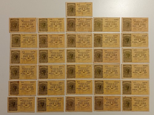 Lotto pezzi lire - lire, 1944