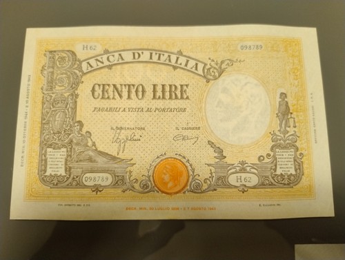 100 lire barbetti grande - lire,