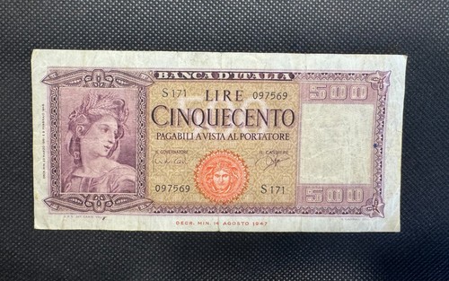 Banconota 500 lire - lire, 1944
