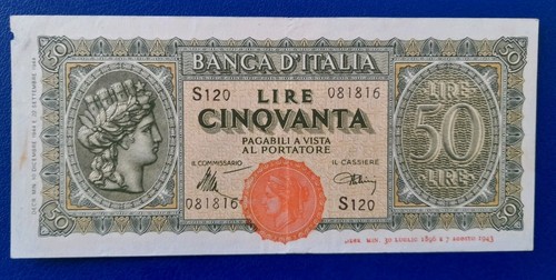 Lire 1944 italia - 50, 10/12/1944