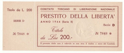 200 lire comitato - 200, toscano