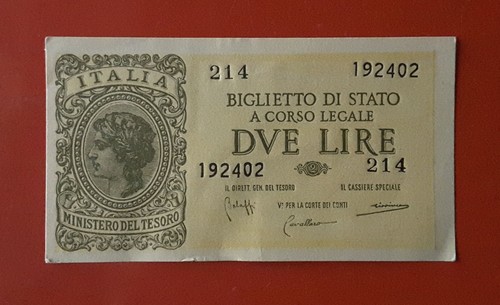 Banconota lire 11 1944 - banconota, 2