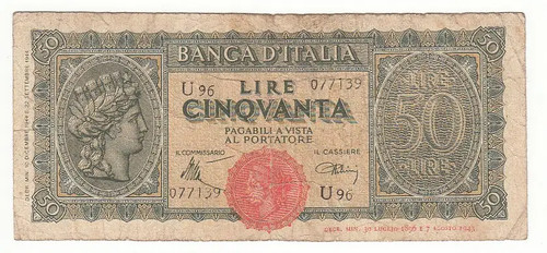 Italia lire 1944 - italia,