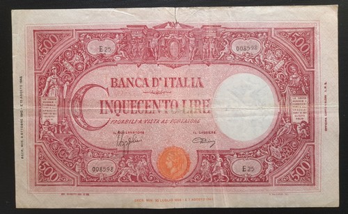 500 lire grande b - lire,