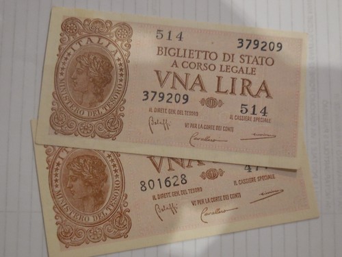 Banconota lira 1944 da - banconota,