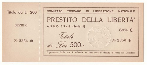 500 lire comitato - comitato, toscano
