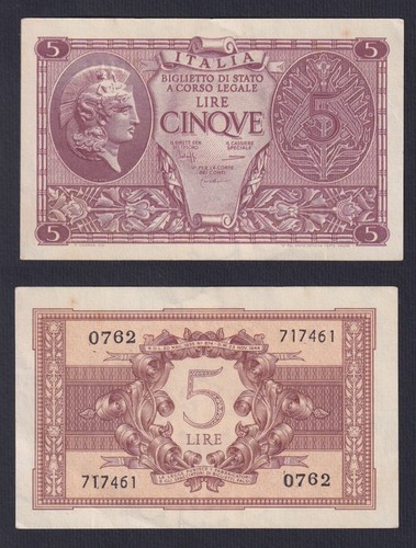 Banconota italia lire elmata - italia,