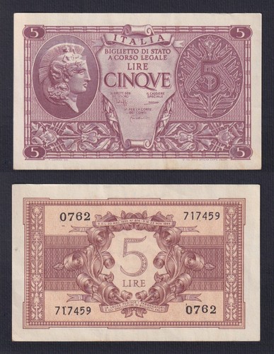Banconota italia lire elmata - banconota,