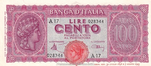 Luogotenenza 100 lire 1944 - luogotenenza,