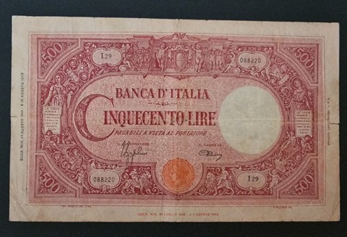 Cinquecento 500 lire grande - lire, c