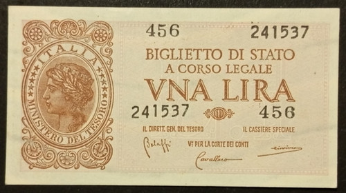 Lira lire 1944 fds - 1, regno