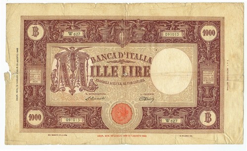 Lire italia turrita testina - 50,