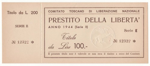 100 lire comitato toscano - comitato,