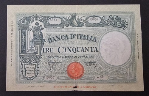 Cinquanta lire barbetti - 50,