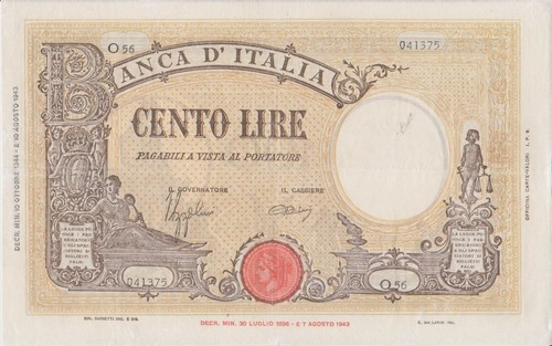 100 lire 1944 - 100, c