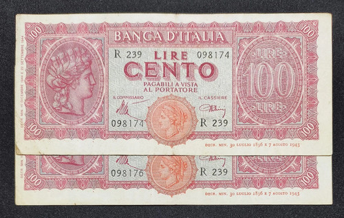 100 lire italia turrita - 100,
